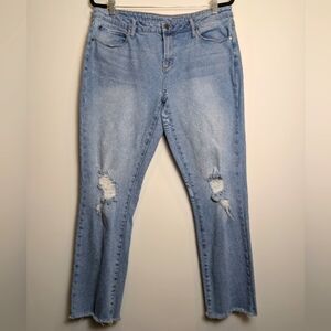 Articles of Society Light Blue Distressed Jeans Size 32